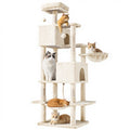 66 Inch Cat Tree Tower, Large Multi-Cat Climbing Extended Platform, Hammock, Pet House For Indoor Cats And Kittens Play