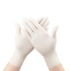 100PCS Black White and Blue Nitrile Gloves Thickened Disposable Gloves for Cleaning Hairdressing Waterproof Dishwashing Tattoo