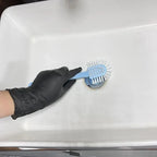 100PCS Black White and Blue Nitrile Gloves Thickened Disposable Gloves for Cleaning Hairdressing Waterproof Dishwashing Tattoo