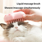 Cat Steamy Brush Dog Massage Comb Built-in Electric Water Spray Soft Silicone Pet Hair Removal Grooming Brush Cat Accessories