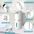 Automatic Soap Dispenser Touchless Foaming Soap Dispenser 380ml USB Rechargeable Electric 4 Level Adjustable Foam Soap Dispenser
