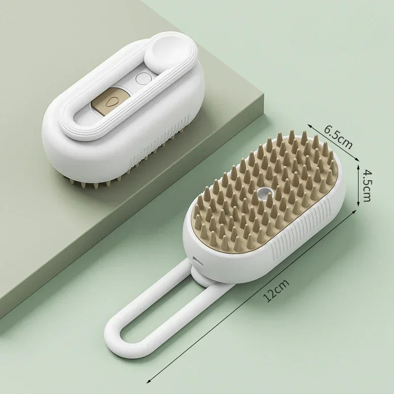 Cat Steamy Brush Dog Massage Comb Built-in Electric Water Spray Soft Silicone Pet Hair Removal Grooming Brush Cat Accessories