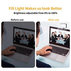 Tragbares Mini-Selfie-Fülllicht, wiederaufladbar, 3 Modi, einstellbare Helligkeit, Clip-On für Telefon, Laptop, Tablet, Meeting, Make-up Erfolg Aktiv