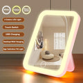 3 Farben LED Kosmetikspiegel mit Touchscreen USB wiederaufladbar Dimmbarer Schminkspiegel 3 Helligkeiten tragbar Erfolg Aktiv
