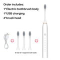 Electric Toothbrush Smart Timing Tooth Brush USB Rechargeable Teeth Clean Whitening Sonic Toothbrush With Replacement Head