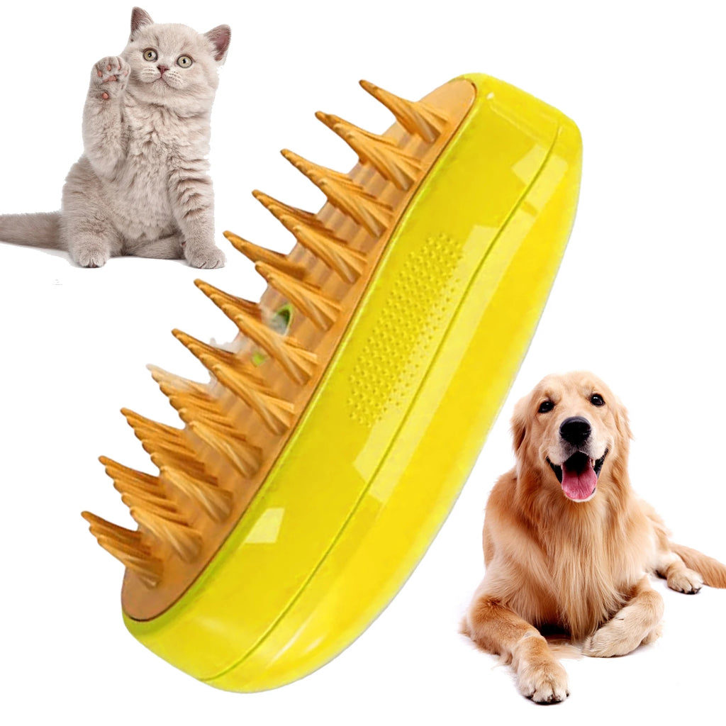 Cat Steamy Brush Dog Massage Comb Built-in Electric Water Spray Soft Silicone Pet Hair Removal Grooming Brush Cat Accessories