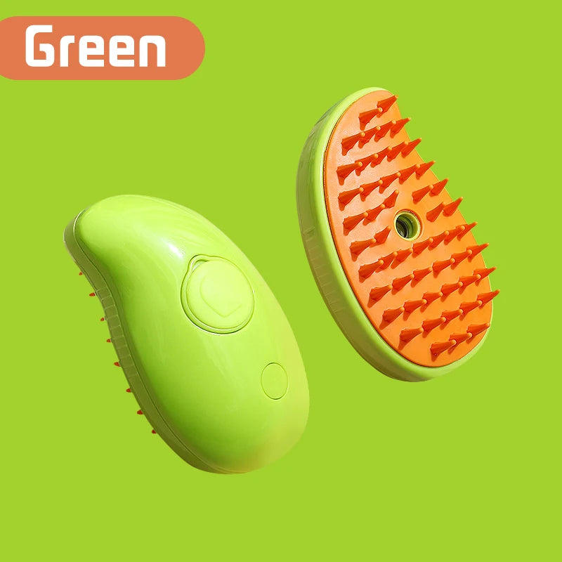 Cat Steamy Brush Dog Massage Comb Built-in Electric Water Spray Soft Silicone Pet Hair Removal Grooming Brush Cat Accessories