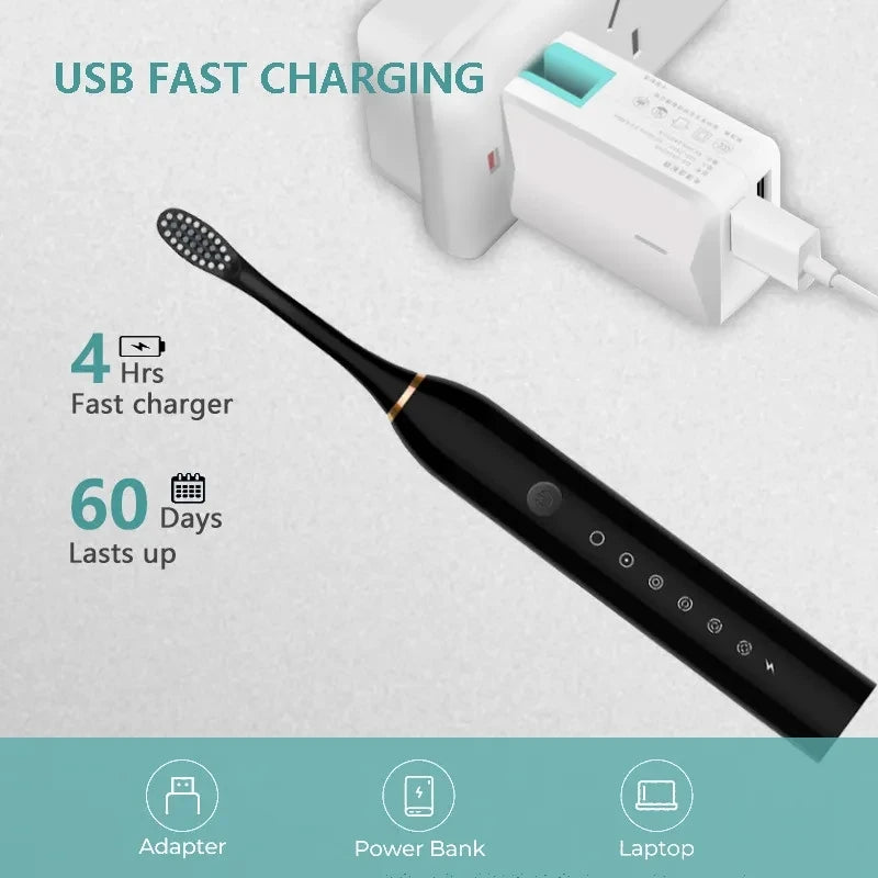 Elektrische,wiederaufladbare USB Smart-Timing Zahnbürste