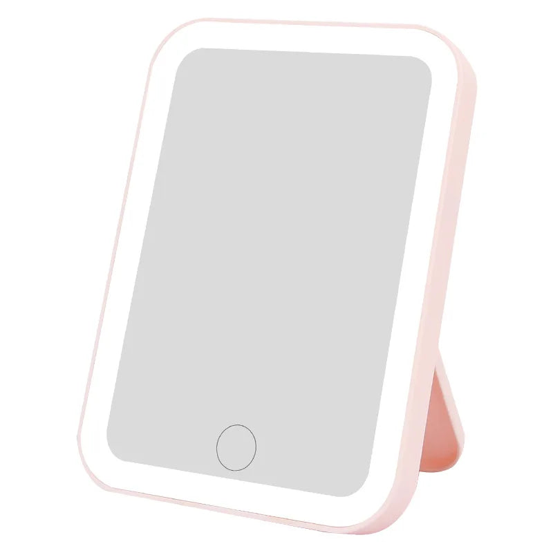 3 Farben LED Kosmetikspiegel mit Touchscreen USB wiederaufladbar Dimmbarer Schminkspiegel 3 Helligkeiten tragbar Erfolg Aktiv