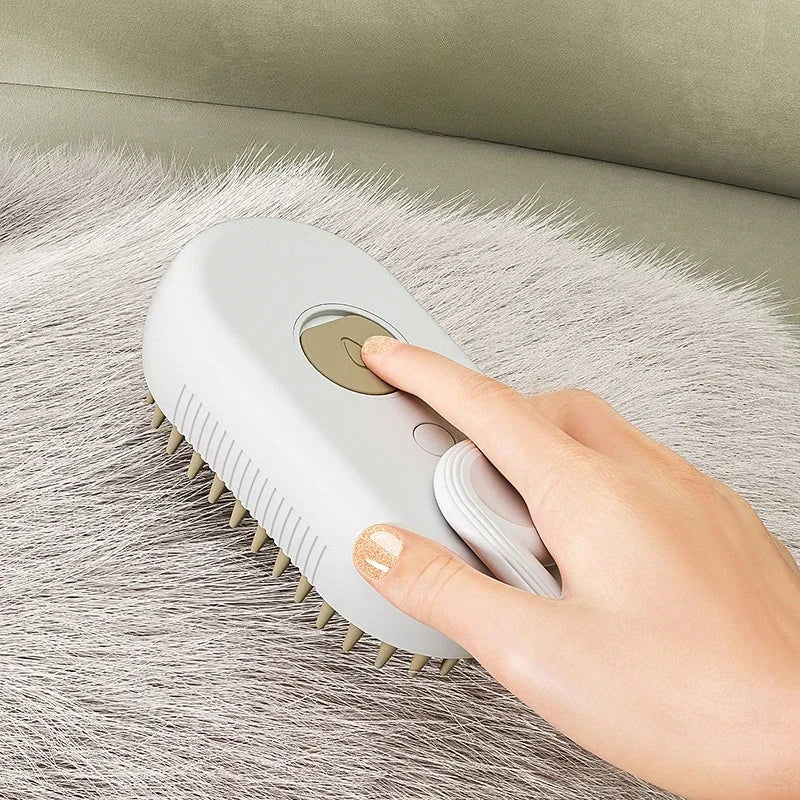Cat Steamy Brush Dog Massage Comb Built-in Electric Water Spray Soft Silicone Pet Hair Removal Grooming Brush Cat Accessories