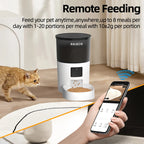 ROJECO Automatic Cat Feeder With Camera Video Cat Food Dispenser Pet Smart Voice Recorder Remote Control Auto Feeder For Cat Dog
