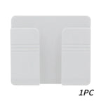 1-4pcs Wall Mounted Storage Box Multifunction Punch Free Organizer TV Remote Control DIY Mobile Phone Plug Charging Holder Stand