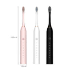 Electric Toothbrush Smart Timing Tooth Brush USB Rechargeable Teeth Clean Whitening Sonic Toothbrush With Replacement Head