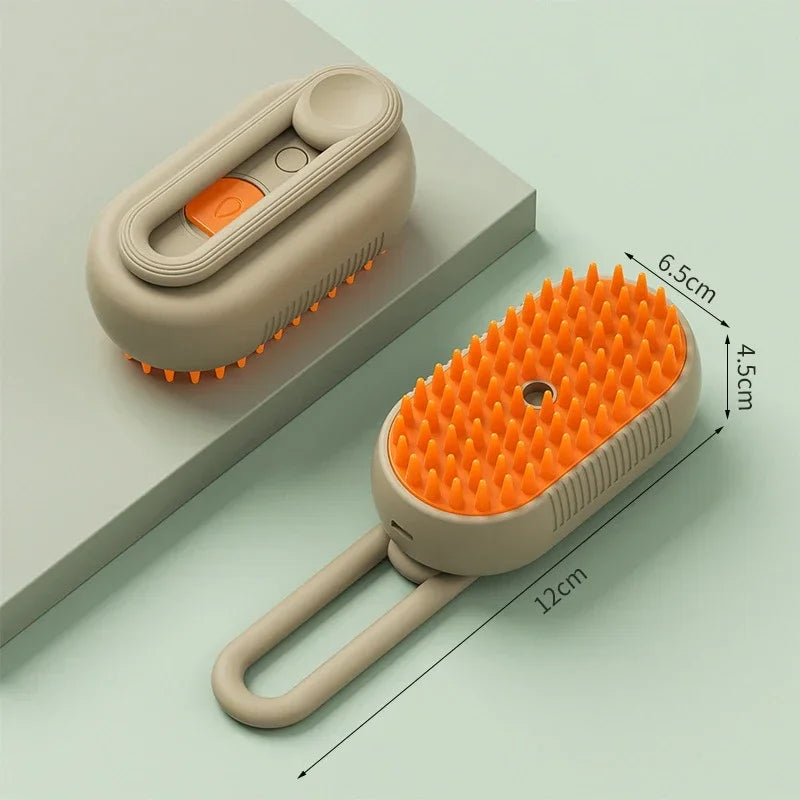 Cat Steamy Brush Dog Massage Comb Built-in Electric Water Spray Soft Silicone Pet Hair Removal Grooming Brush Cat Accessories